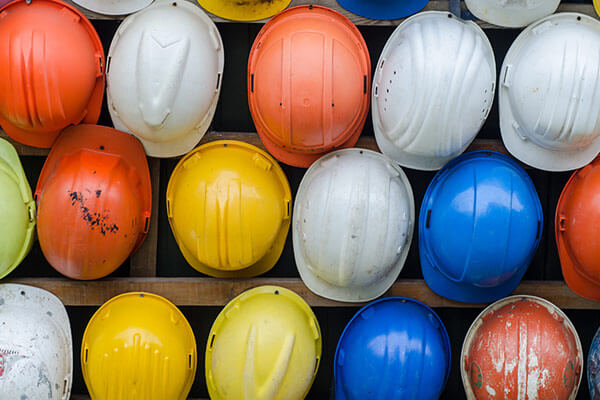 Construction hard hats